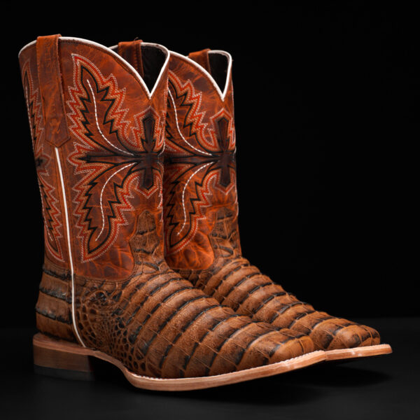 Honey Caiman Belly – Square Toe