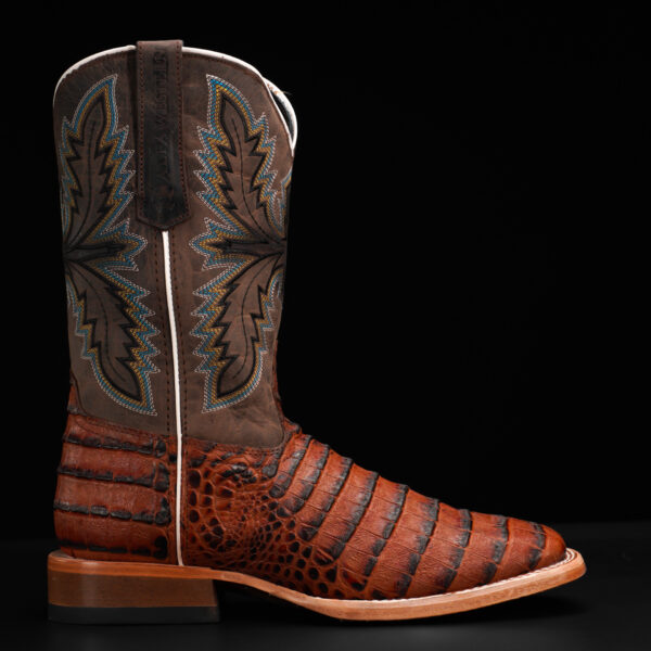 Cognac Caiman Belly - Square Toe - Image 2