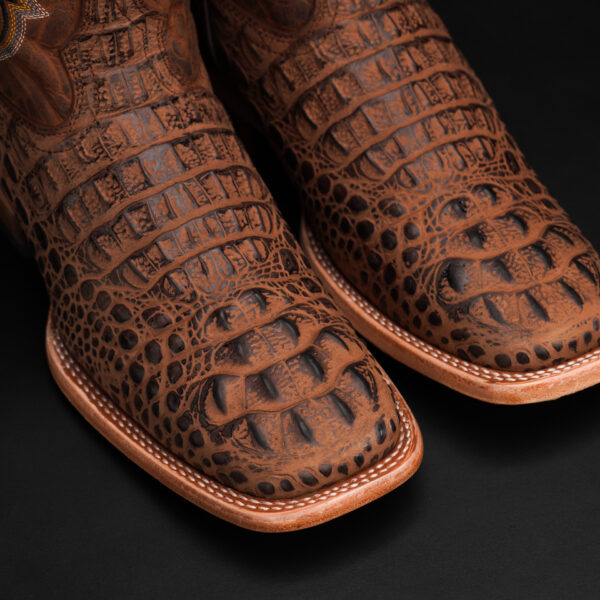 Matte Honey Caiman Neck – Square Toe - Image 3