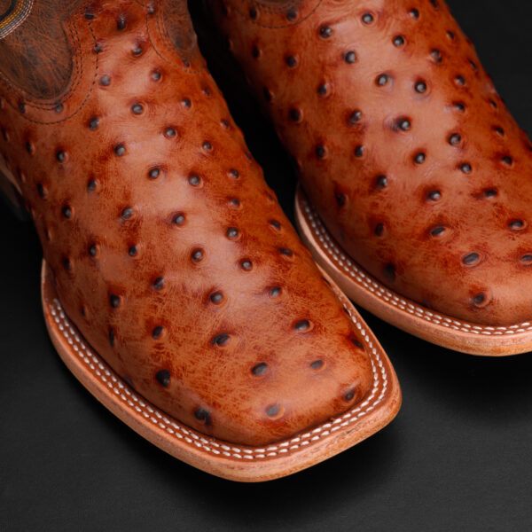 Cognac Ostrich – Square Toe - Image 3