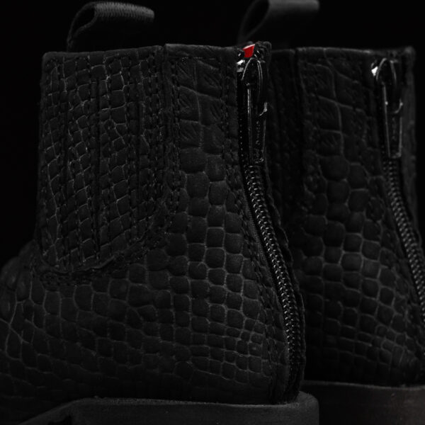 Matte Black Python Botin - Square Toe - Image 5