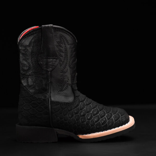 Matte Black Python - Square Toe - Image 4