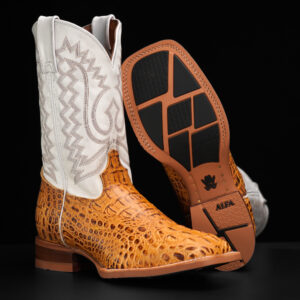 Honey Caiman Neck – Square Toe