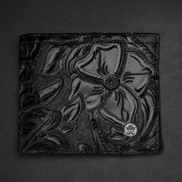 Black Hand Tooled Wallet