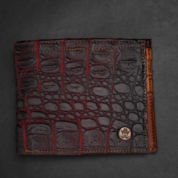Black Cherry Caiman Wallet