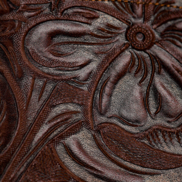 Brown Hand Tooled Wallet - Image 2