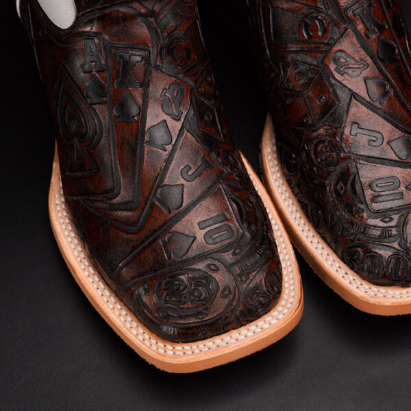 “The Gambler” Maroon – Square Toe - Image 3