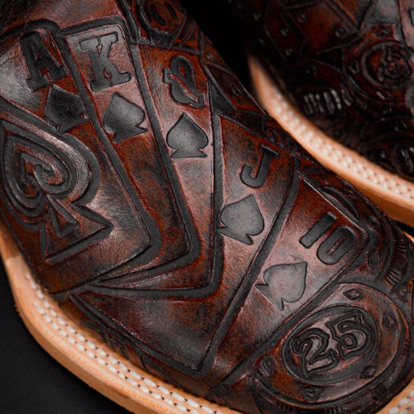 “The Gambler” Maroon – Square Toe - Image 4