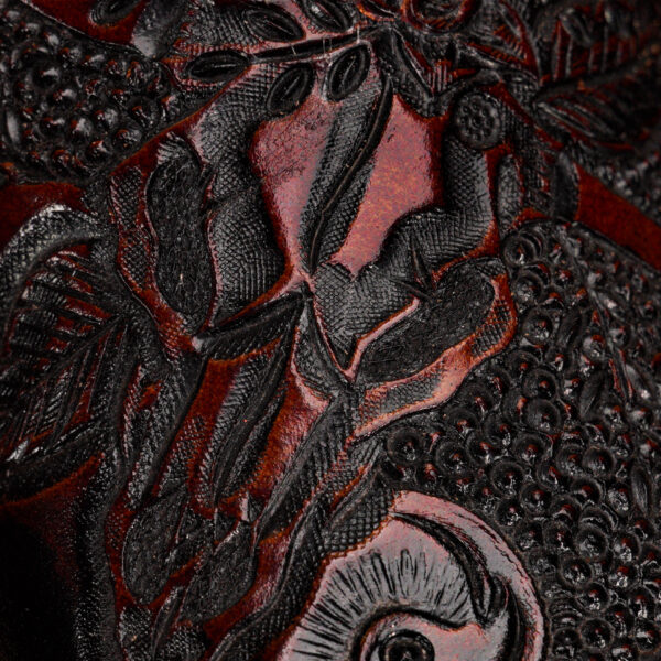 "Longhorn Skull" Maroon – Square Toe - Image 4