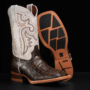 Tan Safari Alligator Belly - Square Toe