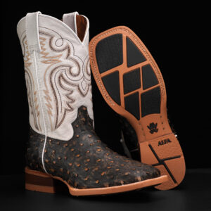 Tan Safari Ostrich – Square Toe