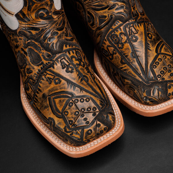 "The Dead Man’s Hand" Tan Safari – Square Toe - Image 3