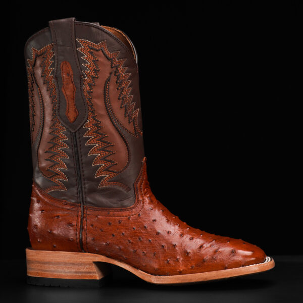 AUTHENTIC Cognac Ostrich – Square Toe - Image 2
