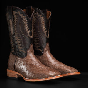 AUTHENTIC Mink Ostrich – Square Toe