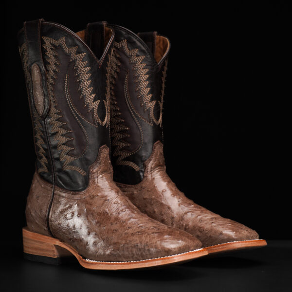 AUTHENTIC Mink Ostrich – Square Toe