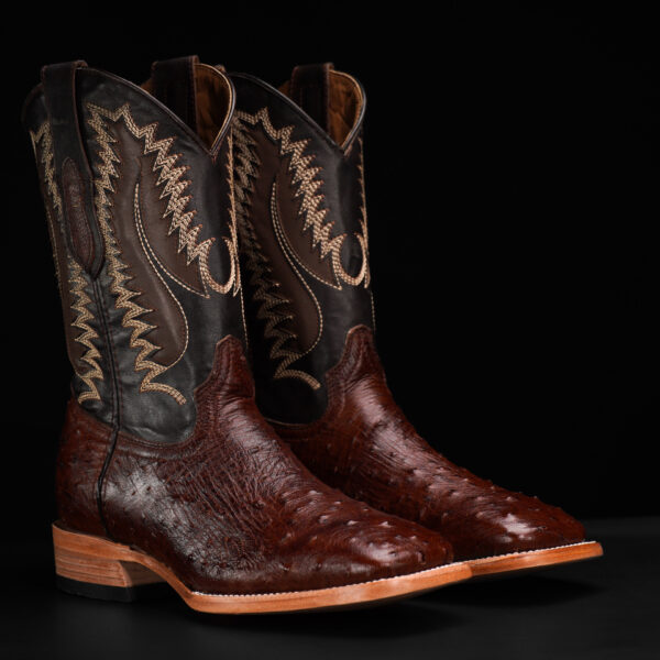 AUTHENTIC Brown Ostrich – Square Toe