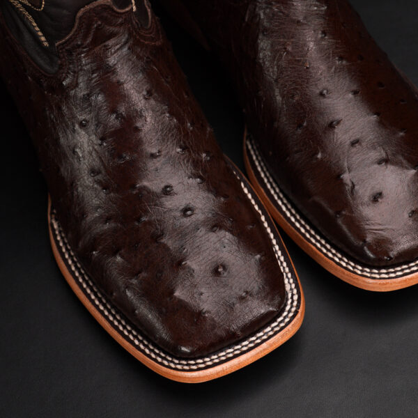 AUTHENTIC Brown Ostrich – Square Toe - Image 3