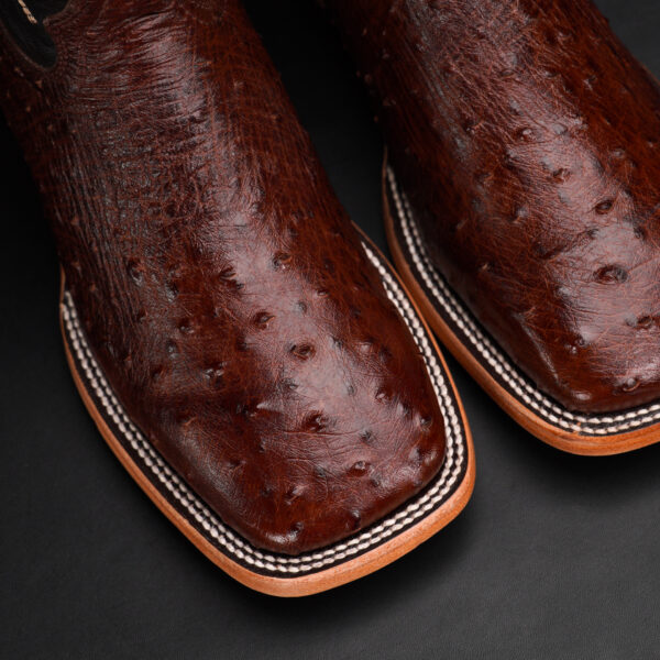 AUTHENTIC Brown Ostrich – Square Toe - Image 3