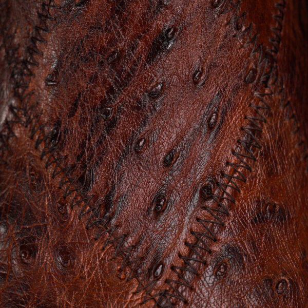 AUTHENTIC Patch Work Brown Ostrich – Square Toe - Image 4