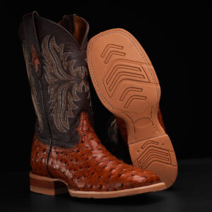 Cognac Ostrich – Square Toe