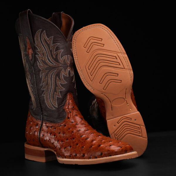 Cognac Ostrich – Square Toe