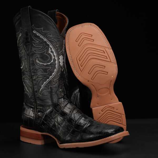 Black Alligator Belly - Square Toe