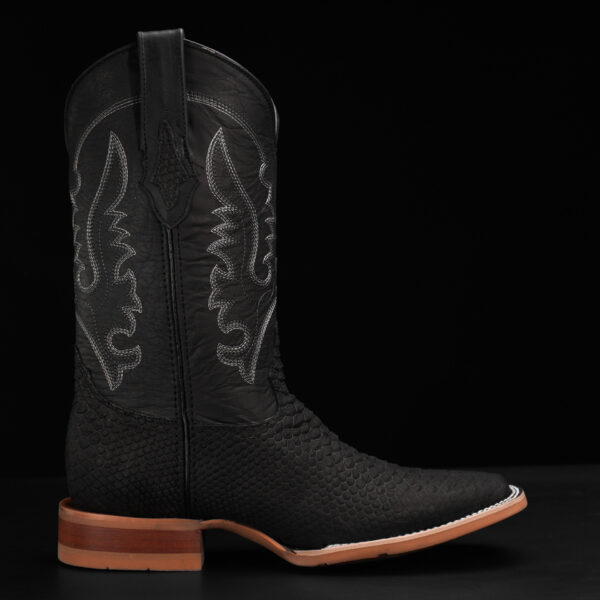 Matte Black Python - Square Toe - Image 2