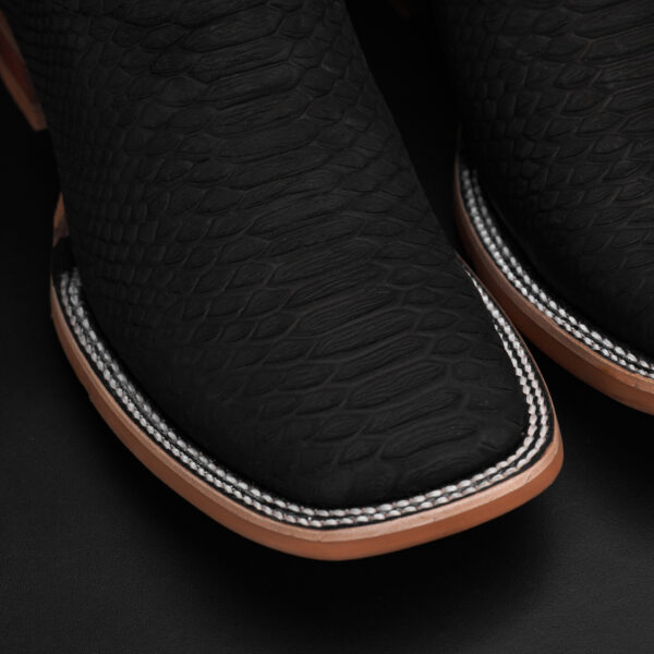 Matte Black Python - Square Toe - Image 3