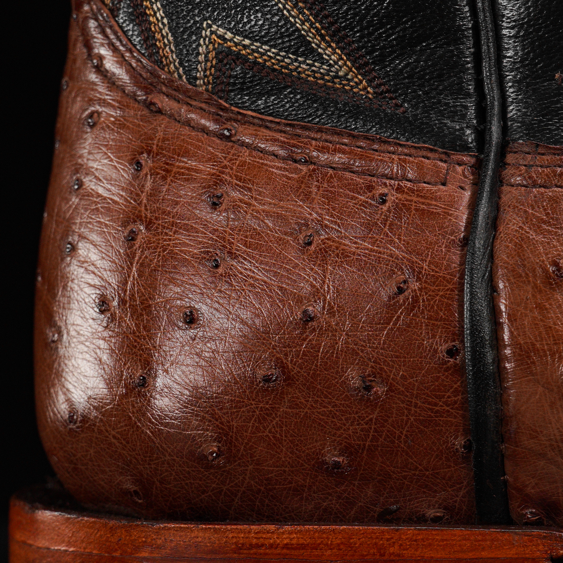 Genuine Brown Full Quill Ostrich - Square Toe (FREE Belt & Wallet) - Image 6