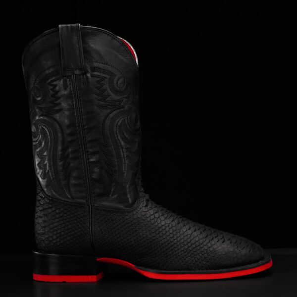 Matte Black Python – Square Toe - Image 2