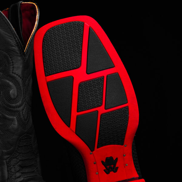 Matte Black Python – Square Toe - Image 5
