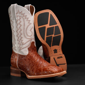 Taupe Hand Tooled – Square Toe