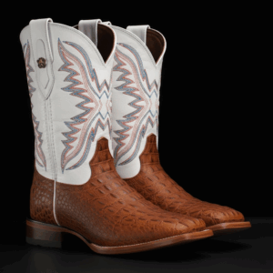 Matte Taupe Caiman Horn Back – Square Toe