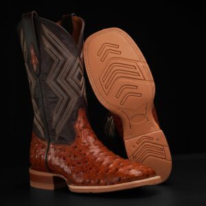 Cognac Ostrich – Square Toe