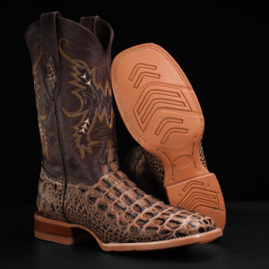 Desert Caiman Horn Back - Square Toe