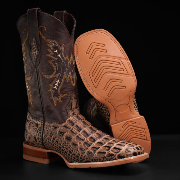 Desert Caiman Horn Back - Square Toe