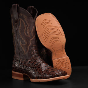 Brown Caiman Neck - Square Toe