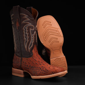Matte Cognac Caiman Neck - Square Toe