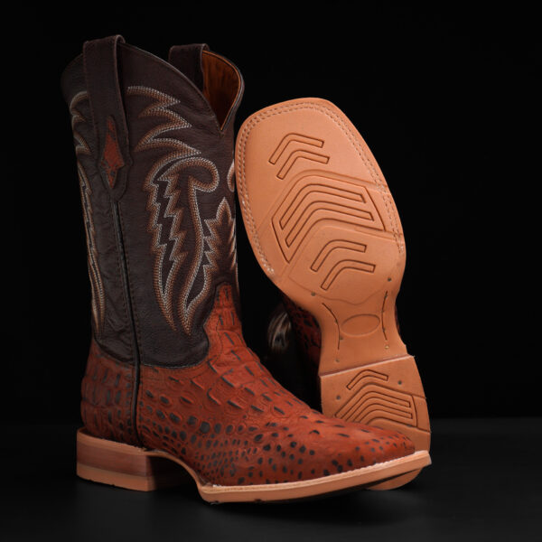 Matte Cognac Caiman Neck - Square Toe