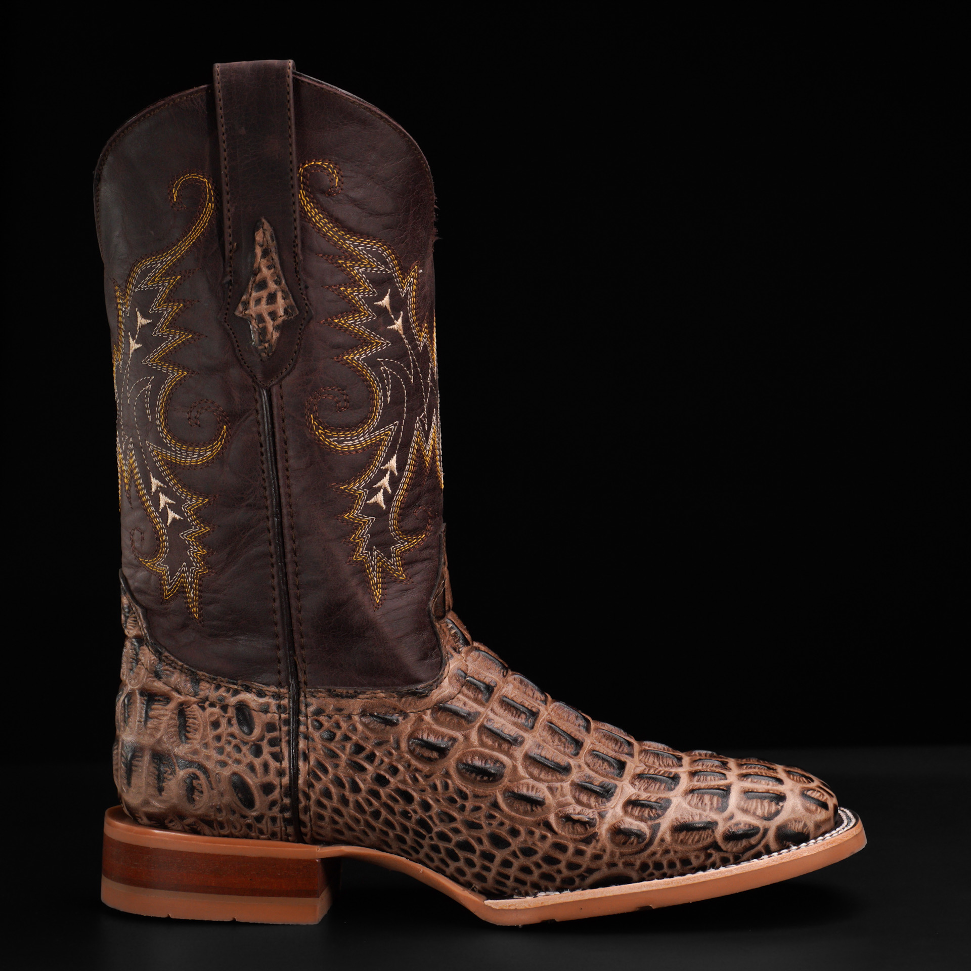 Desert Caiman Horn Back - Square Toe - Image 2