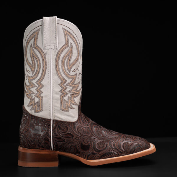 Brown Hand Tooled – Square Toe - Image 2