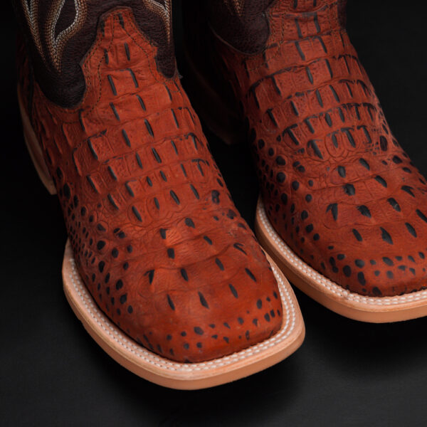 Matte Cognac Caiman Neck - Square Toe - Image 3
