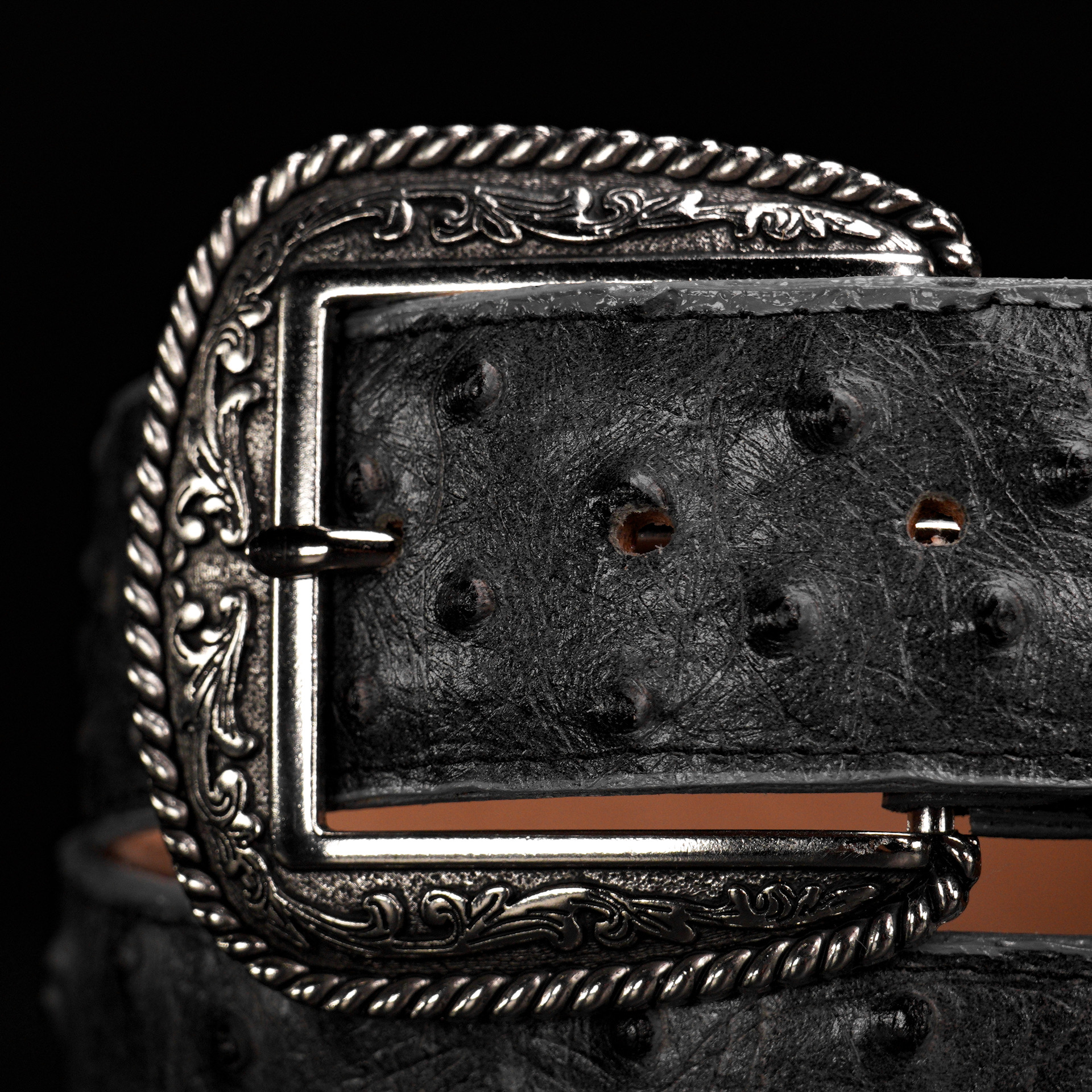 Gray Ostrich Belt - Image 2