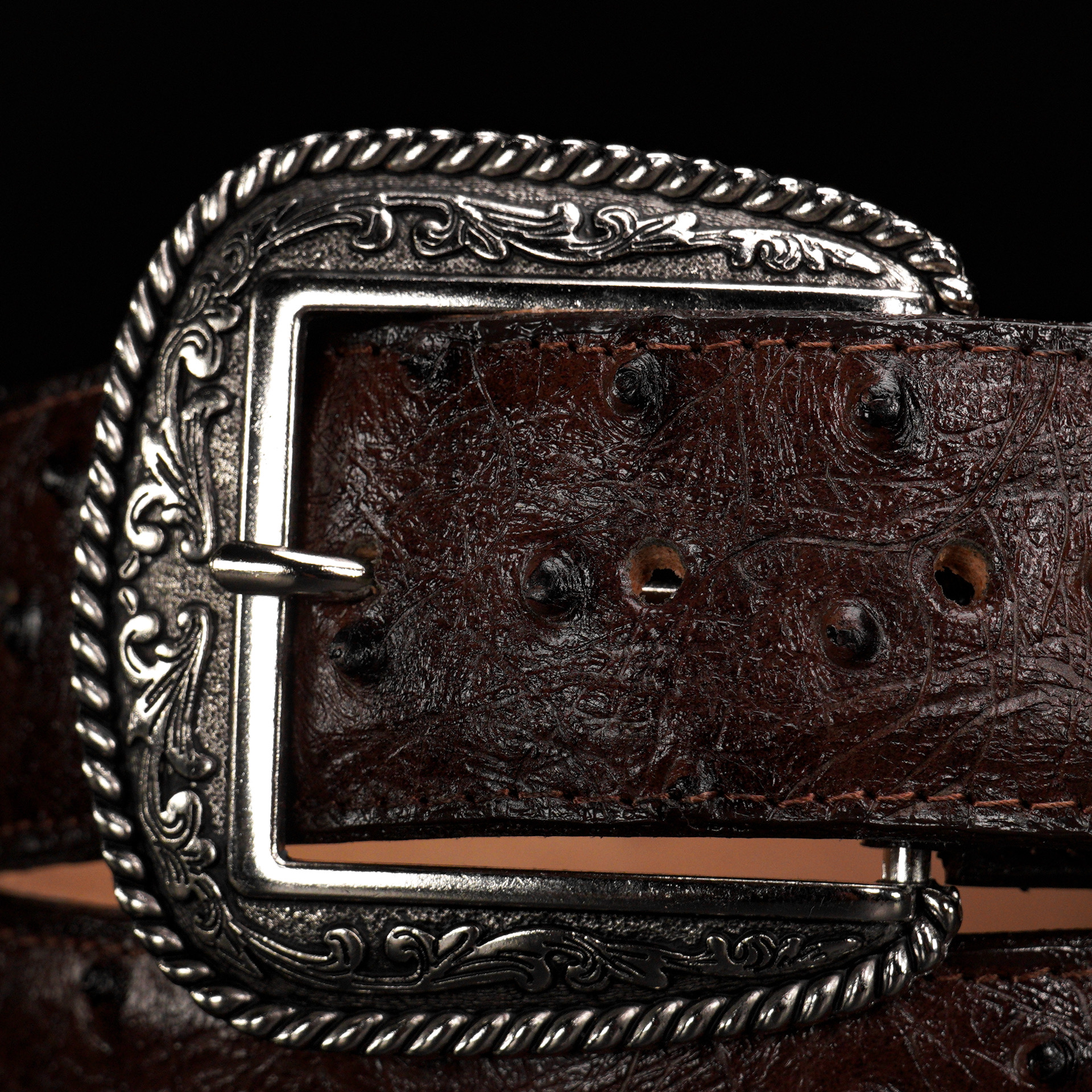 Brown Ostrich Belt - Image 2