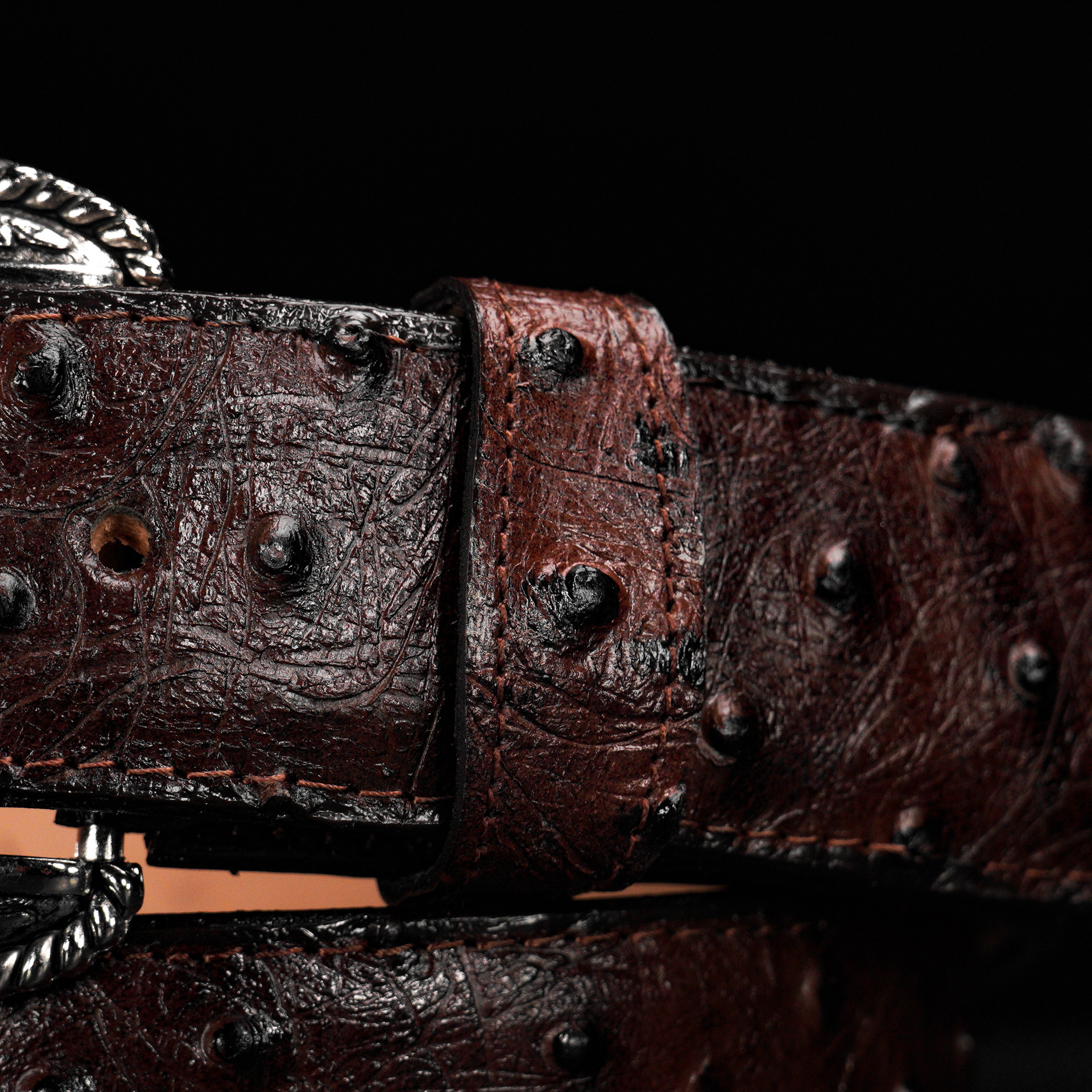 Brown Ostrich Belt - Image 3