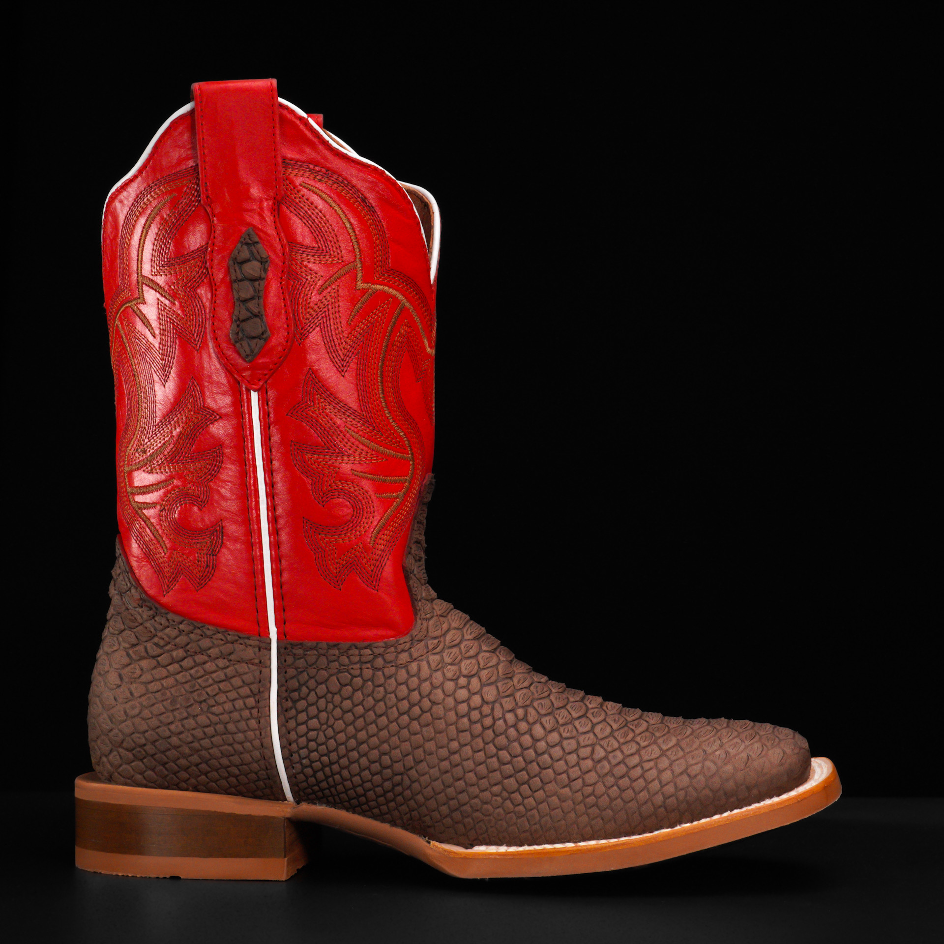 Matte Brown Python – Square Toe - Image 2