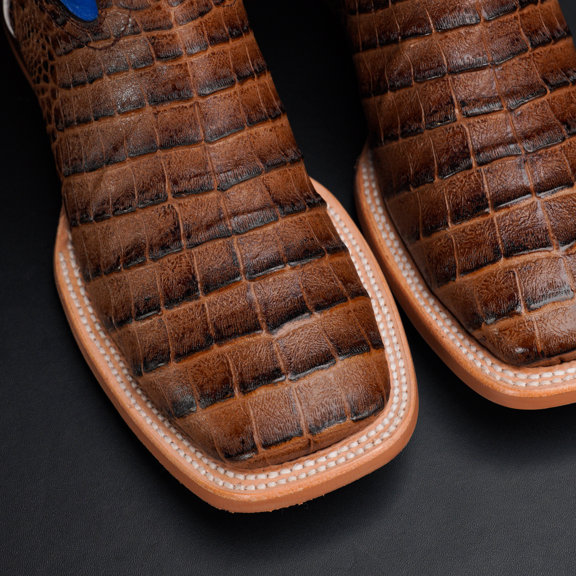 Honey Caiman Belly - Square Toe - Image 3