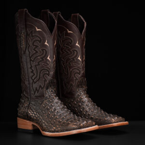 Rustic Orix Caiman Horn Back - Square Toe