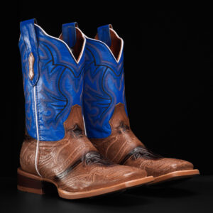 Rustic Sand Hand Tooled - Square Toe