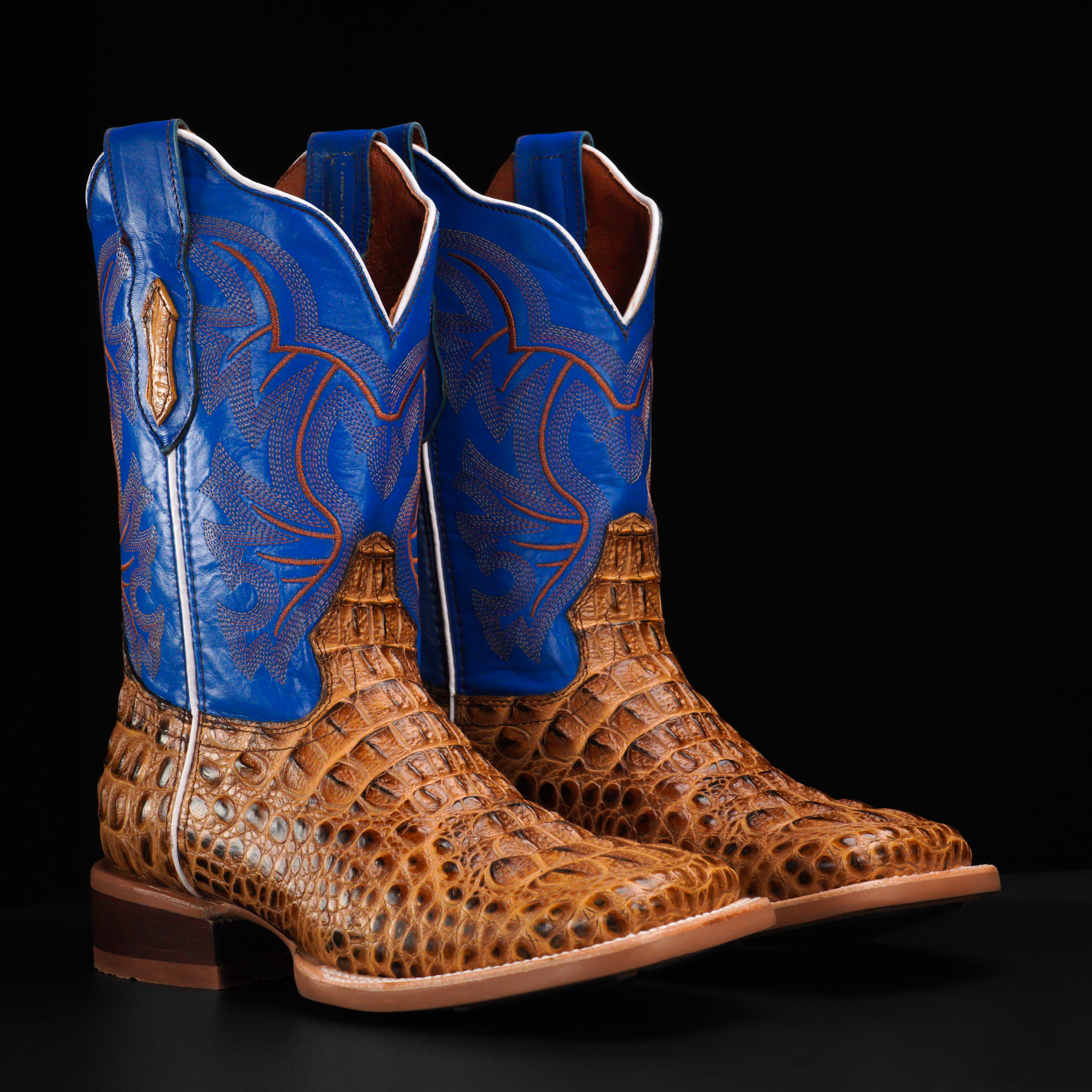 Honey Caiman Neck - Square Toe
